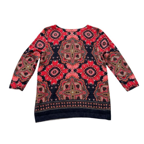 Vibrant Talbots Pure Merano Wool Light Weight Crew Neck Pull Over Sweater - Picture 4 of 11